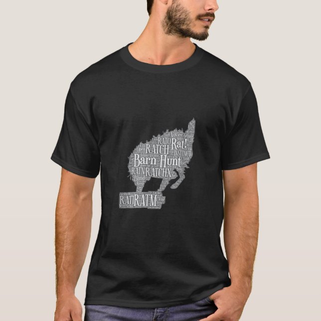 Hund Roligt Barn Hunt Ord Cloud T Shirt (Framsida)