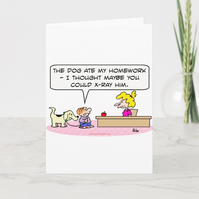 hund - röntgenbild för läxor kort (Framsida)