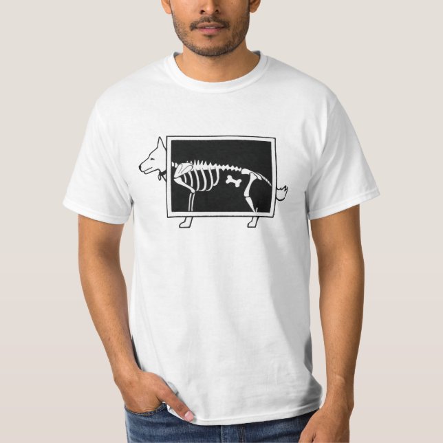 Hund röntgenstråle t shirt (Framsida)