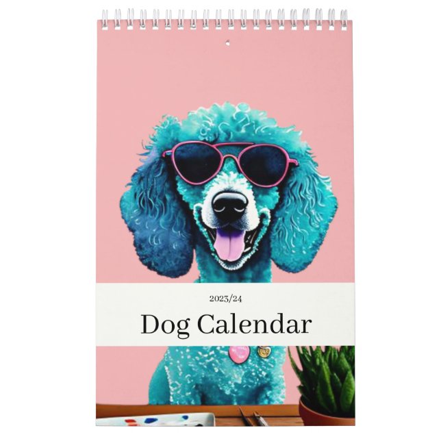 Hund Rosa Girly Kalender (Omslag)