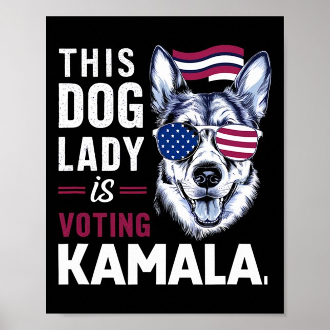 Hund röstar Kamala Poster (Framsidan)