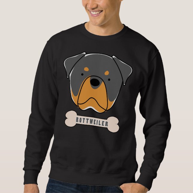 Hund Rottweiler Pets Lång Ärmad Tröja (Framsida)