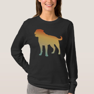 Hund Rottweiler Silhouette Mask Ansikte Cover T Shirt