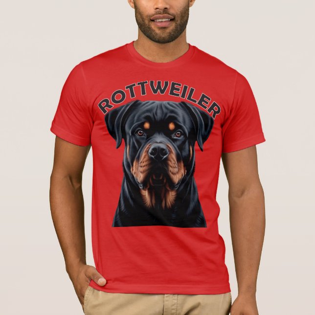 Hund Rottweiler T Shirt (Framsida)