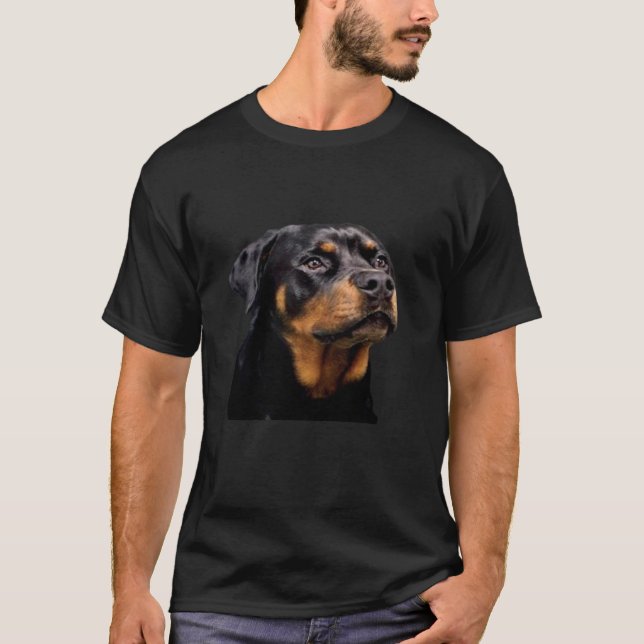 Hund Rottweiler T Shirt (Framsida)