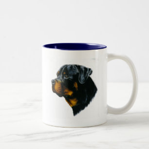 hund-rottweiler Två-Tonad mugg