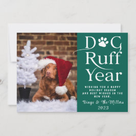 Hund Ruff Year Pet Photo Funny helgdag Card Inbjudningar