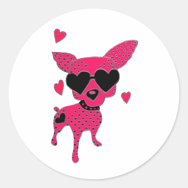 Hund Runt Klistermärke (Framsida)
