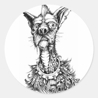 Hund Runt Klistermärke