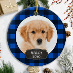 Hund Rustic jul Blue Play Puppy Pet Photo Ce Julgransprydnad Keramik<br><div class="desc">Dekorera träd eller skicka en speciell gåva med den här toppen söta anpassningsbarna för personlig som husfotosmak. helgdag. Lägg till dina foton och anpassa din hund med namn och år. Ornament är dubbla, du kan göra olika foton på varje sida. COPYRIGHT © 2020 Judy Burrows, Black Hund Art - Med...</div>