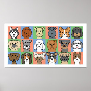 Hund rutnät poster