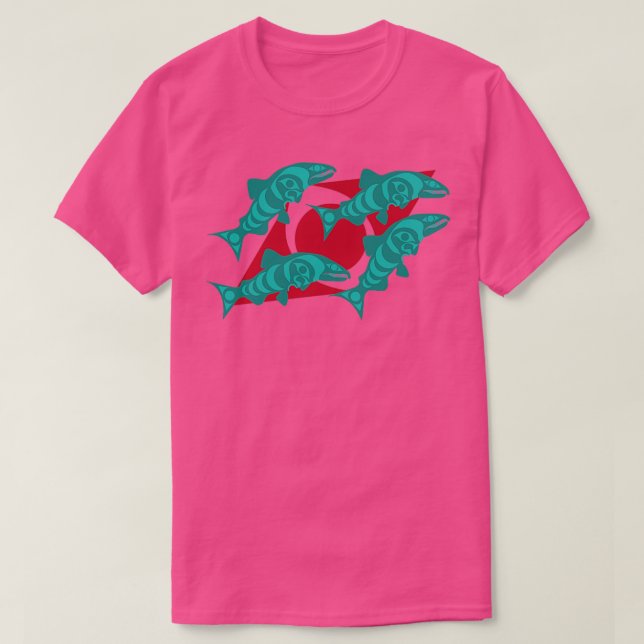 Hund Salmon T Shirt (Design framsida)