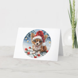 Hund Santa Chihuahua Santa Helgkort