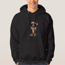 Hund Santa Hat vid lycklig julberget