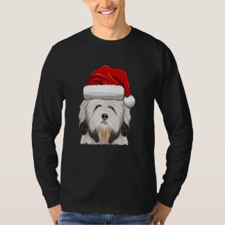 Hund Santa Santa Hat Lowchen T Shirt