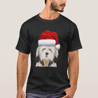 Hund Santa Santa Hat Lowchen T Shirt