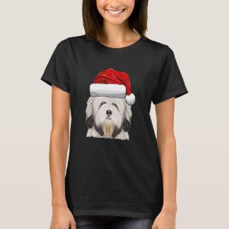 Hund Santa Santa Hat Lowchen T Shirt