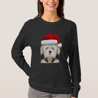 Hund Santa Santa Hat Lowchen T Shirt