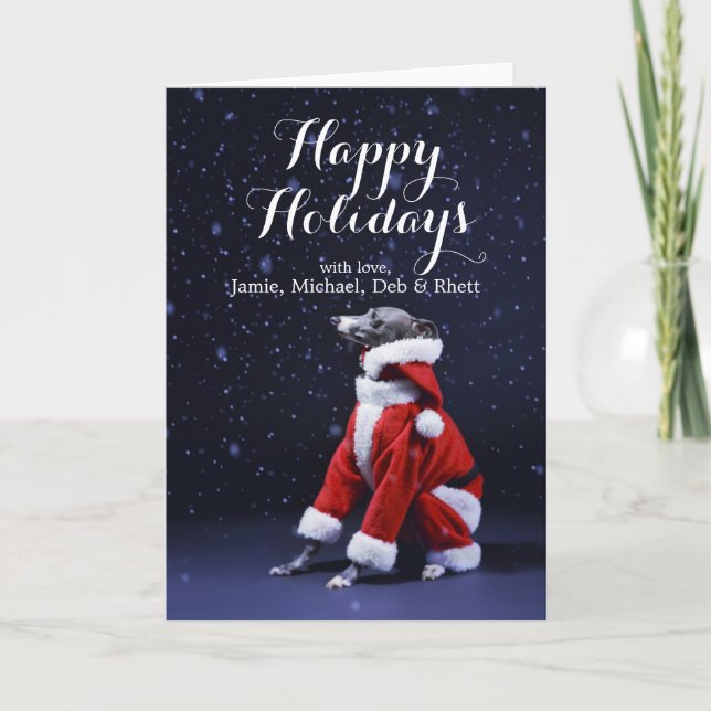 Hund sätter in Pappa jul Helgkort (Framsida)