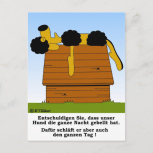 Hund schläft auf Hütte Vykort