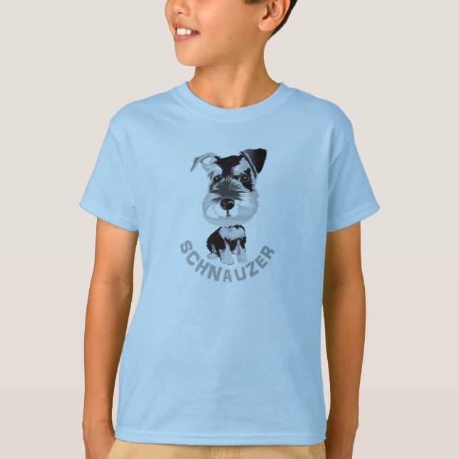 Hund Schnauzer T Shirt (Framsida)