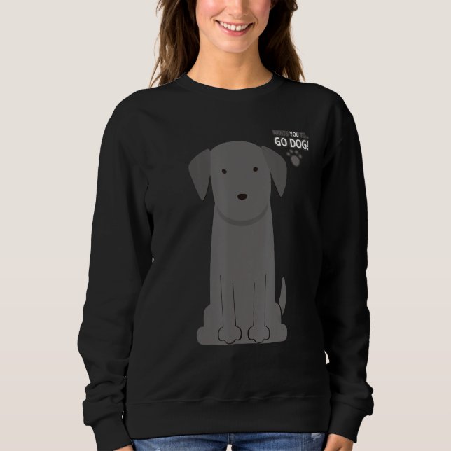 Hund Series Black Labrador Retriever T Shirt (Framsida)