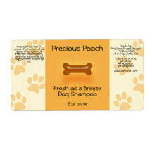 Hund Shampoo Soap-etikett (orange)