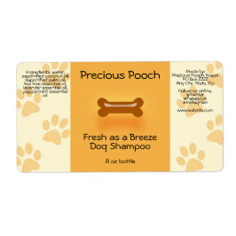 Hund Shampoo Soap-etikett (orange) Fraktsedel