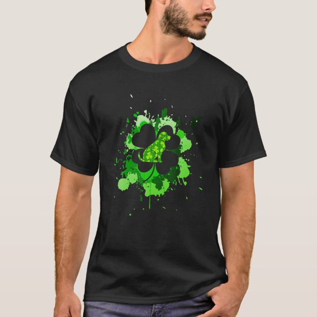 Hund Shamrock St patricks day for Women Girl T Shirt (Framsida)