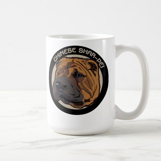 Hund sharpei kaffemugg (Höger)