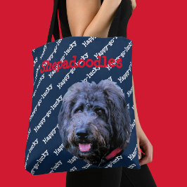 Hund Shepadoodle Lycklig-go-turturlös Kärlek Tygkasse