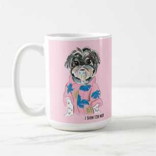 HUND SHIHTZU, ANPASSNINGSBAR AV VATTENFÄRG, LÄGG T KAFFEMUGG
