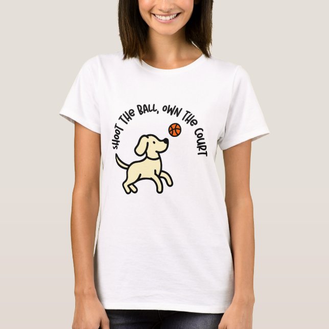 HUND SHOOT BASKET BOLL T SHIRT (Framsida)