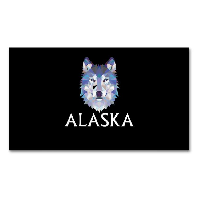 Hund | Siberian husky Husky Hund Ansikte Magnetiska Visitkort (Framsida)
