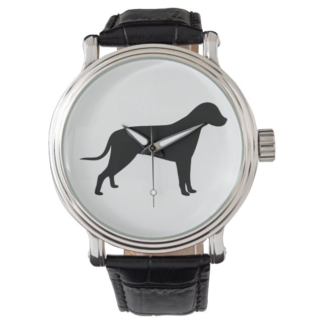 Hund Silhouette Armbandsur (Framsida)