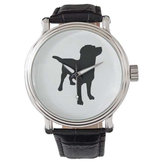Hund Silhouette Armbandsur (Framsida)