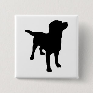 Hund Silhouette Knapp