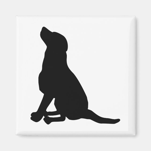 Hund Silhouette Magnet (Framsidan)