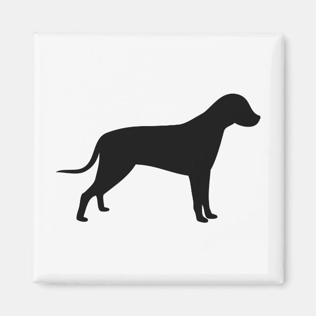 Hund Silhouette Magnet (Framsidan)