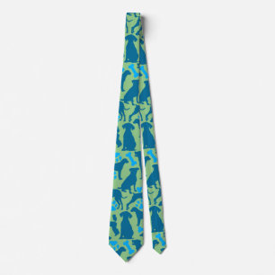 Hund silhouette Mönster.Blue.04 LGreen BG Slips
