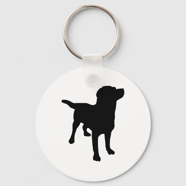 Hund Silhouette Nyckelring (Framsida)