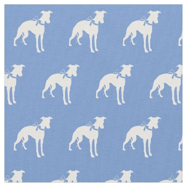 Hund Silhouette Pet Light Blue Tyg (Närbild)