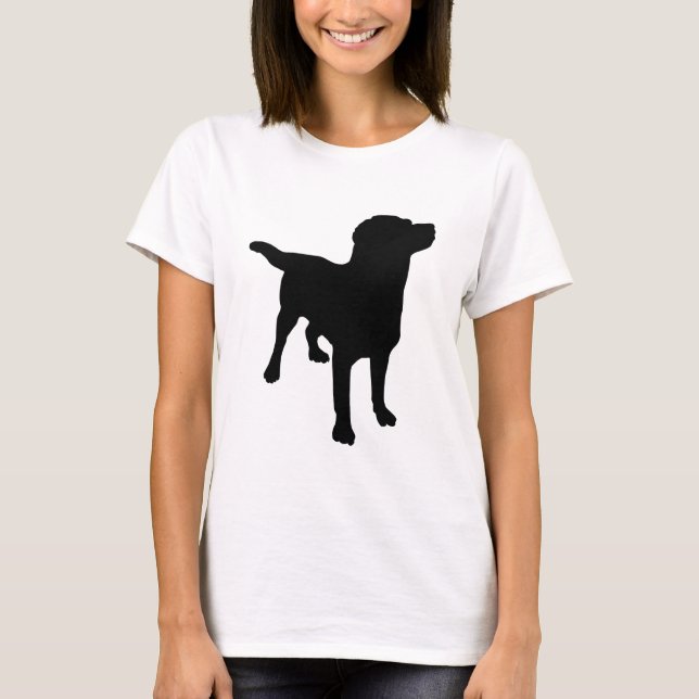 Hund Silhouette T Shirt (Framsida)