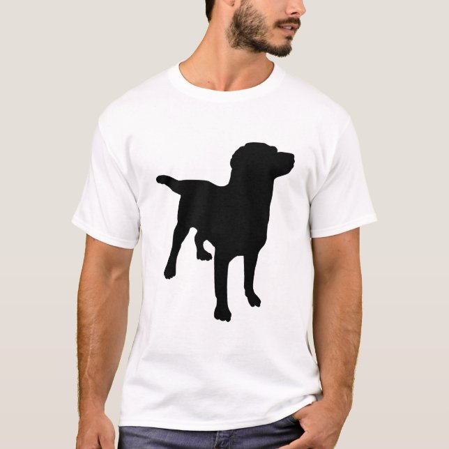 Hund Silhouette T Shirt (Framsida)
