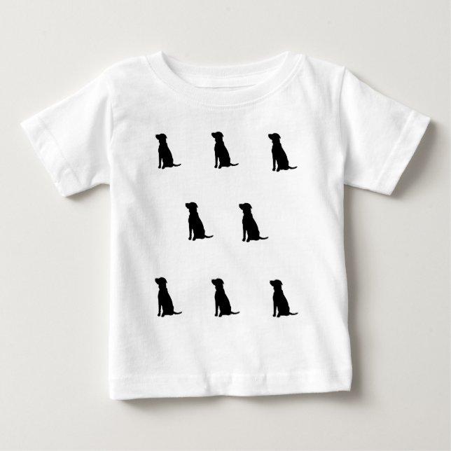 Hund silhouette T-Shirt Child (Framsida)