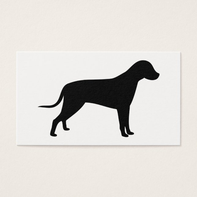 Hund Silhouette Visitkort (Framsidan)