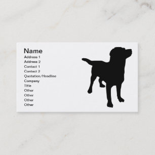 Hund Silhouette Visitkort