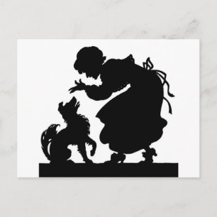 Hund Silhouette Vykort