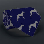 Hund Silhouettes Mönster Blue och Grått Slips<br><div class="desc">Den här originalpipettens mönster blå nacke ger en underbar gåva till pappor! Den här coolan, som finns i en mängd färg, gör påstående för alla som kärlek Whippets. En gåva från fantastisk till killen som har slips för affärer, eller för speciella evenemang som helgdag, AKC hund-program och bröllop. En underbar...</div>