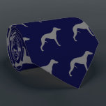 Hund Silhouettes Mönster Blue och Grått Slips<br><div class="desc">Den här originalpipettens mönster blå nacke ger en underbar gåva till pappor! Den här coolan, som finns i en mängd färg, gör påstående för alla som kärlek Whippets. En gåva från fantastisk till killen som har slips för affärer, eller för speciella evenemang som helgdag, AKC hund-program och bröllop. En underbar...</div>